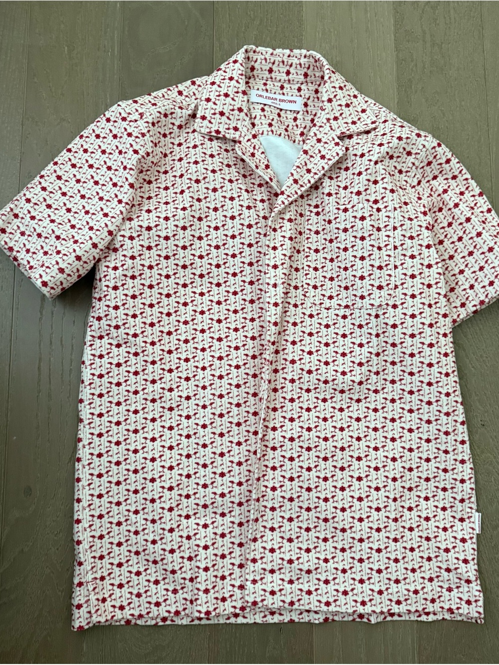 Orlebar Brown Marne Towelling Resort Shirt – Men’s Small – NWOT